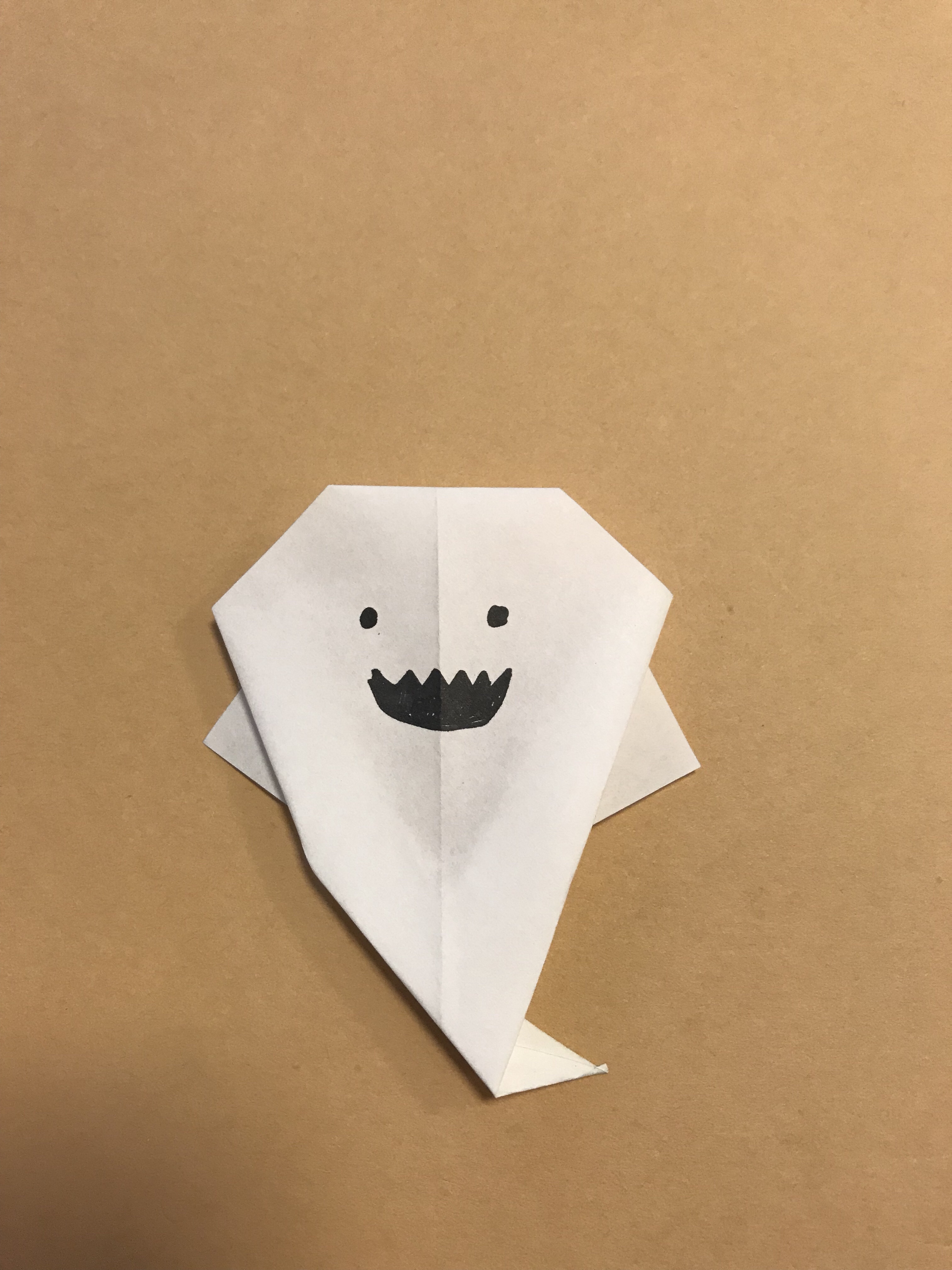 ハロウィンおばけ折り紙完成写真